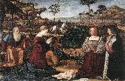 CARPACCIO, Vittore Holy Family with Two Donors Spain oil painting artist